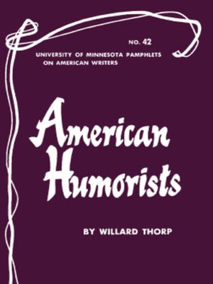 cover image of American Humorists--American Writers 42